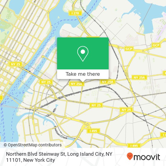 Northern Blvd Steinway St, Long Island City, NY 11101 map