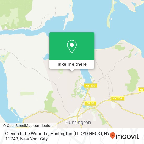Mapa de Glenna Little Wood Ln, Huntington (LLOYD NECK), NY 11743