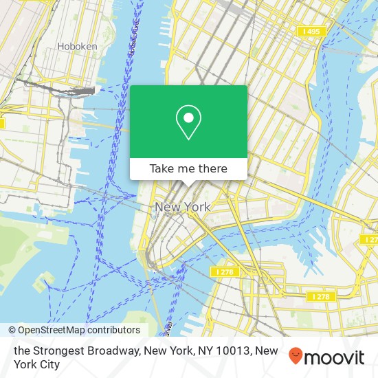 Mapa de the Strongest Broadway, New York, NY 10013