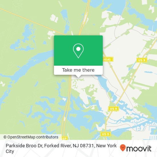 Mapa de Parkside Broo Dr, Forked River, NJ 08731