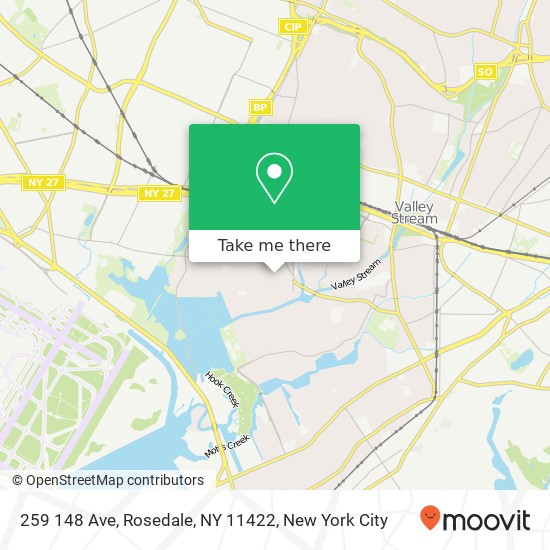 Mapa de 259 148 Ave, Rosedale, NY 11422