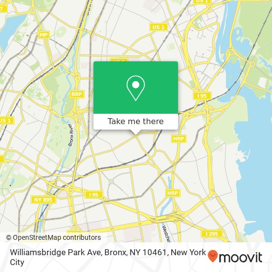 Williamsbridge Park Ave, Bronx, NY 10461 map