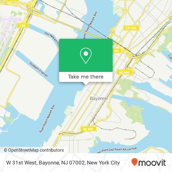 W 31st West, Bayonne, NJ 07002 map