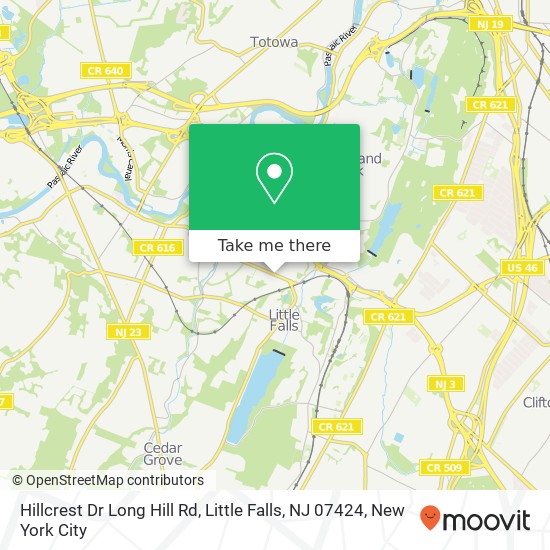 Hillcrest Dr Long Hill Rd, Little Falls, NJ 07424 map