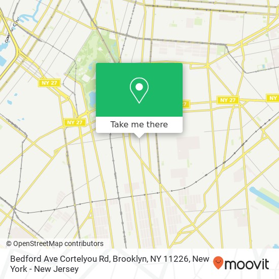 Mapa de Bedford Ave Cortelyou Rd, Brooklyn, NY 11226