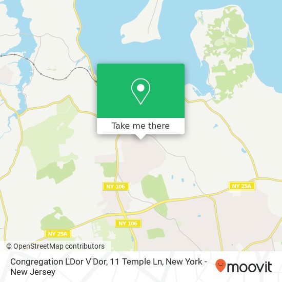 Congregation L'Dor V'Dor, 11 Temple Ln map