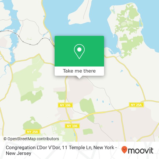 Mapa de Congregation L'Dor V'Dor, 11 Temple Ln