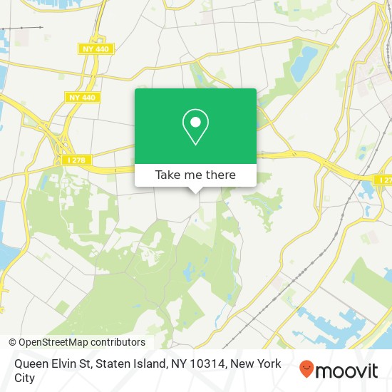 Mapa de Queen Elvin St, Staten Island, NY 10314