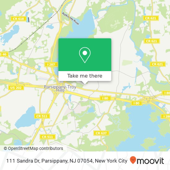 Mapa de 111 Sandra Dr, Parsippany, NJ 07054