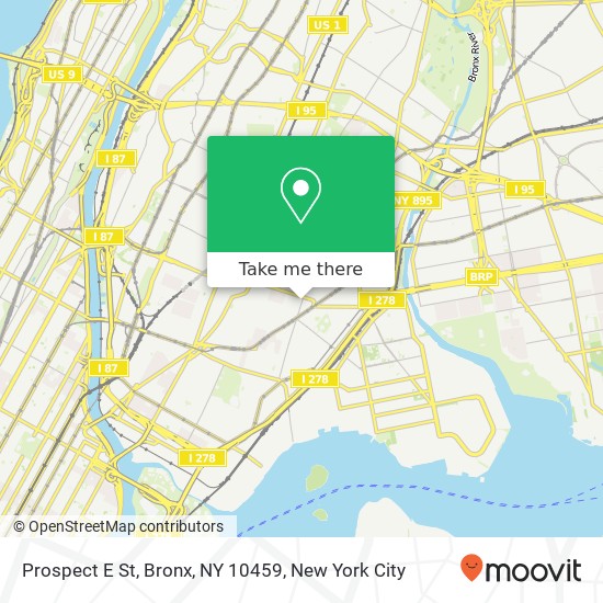 Prospect E St, Bronx, NY 10459 map