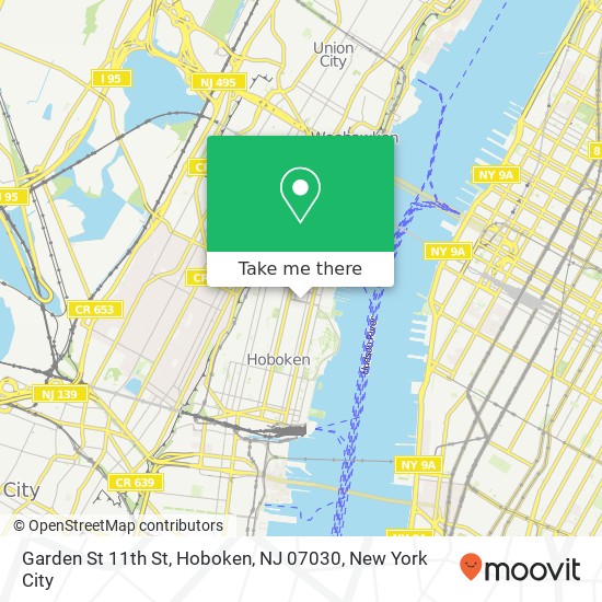 Garden St 11th St, Hoboken, NJ 07030 map