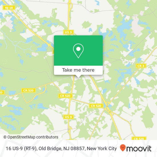 Mapa de 16 US-9 (RT-9), Old Bridge, NJ 08857