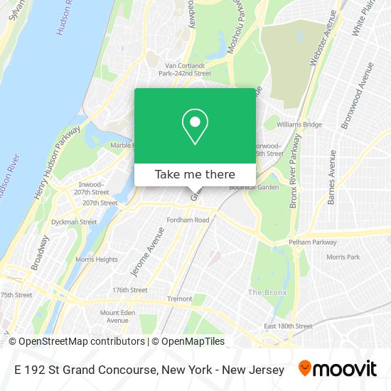 Mapa de E 192 St Grand Concourse