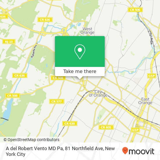 A del Robert Vento MD Pa, 81 Northfield Ave map