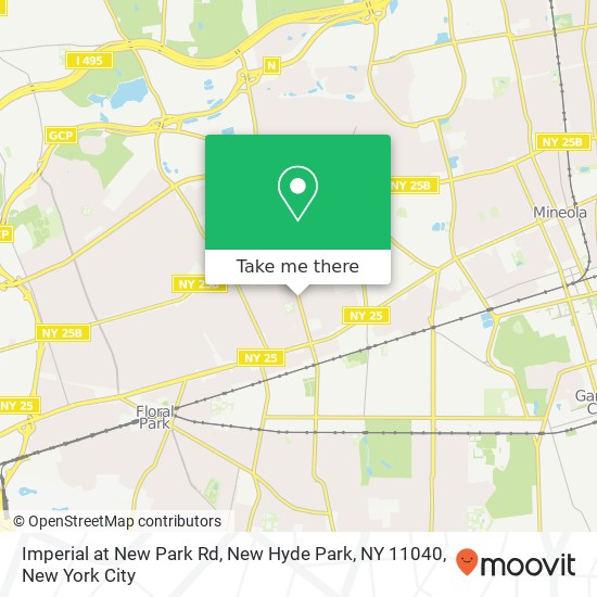 Mapa de Imperial at New Park Rd, New Hyde Park, NY 11040