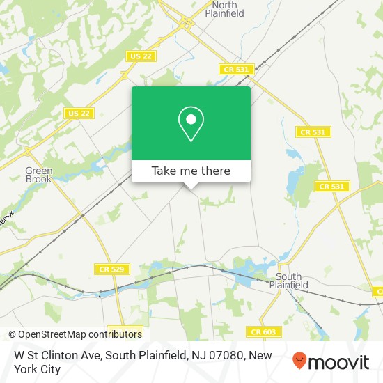 W St Clinton Ave, South Plainfield, NJ 07080 map