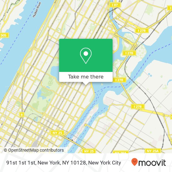 91st 1st 1st, New York, NY 10128 map
