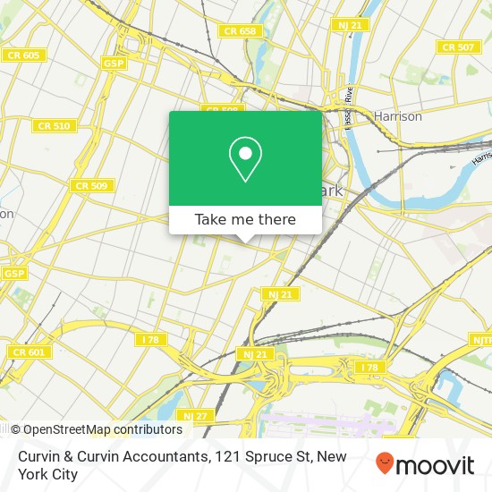 Mapa de Curvin & Curvin Accountants, 121 Spruce St