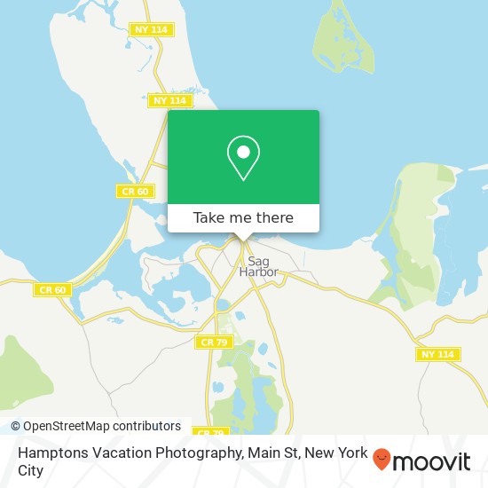 Hamptons Vacation Photography, Main St map