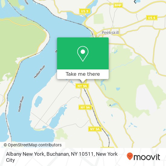 Mapa de Albany New York, Buchanan, NY 10511