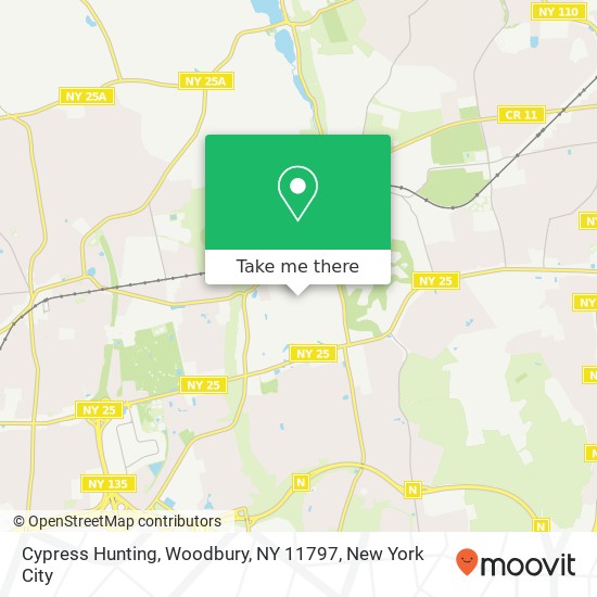 Mapa de Cypress Hunting, Woodbury, NY 11797