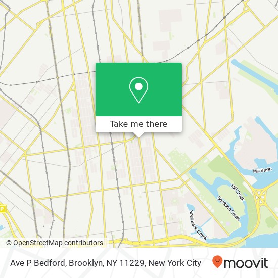 Ave P Bedford, Brooklyn, NY 11229 map