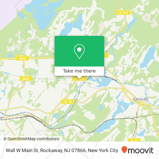 Mapa de Wall W Main St, Rockaway, NJ 07866