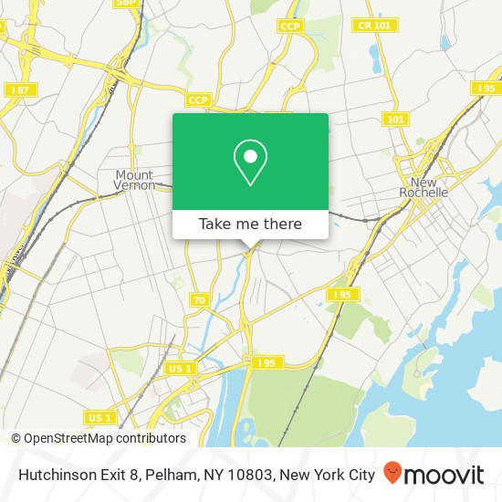 Mapa de Hutchinson Exit 8, Pelham, NY 10803