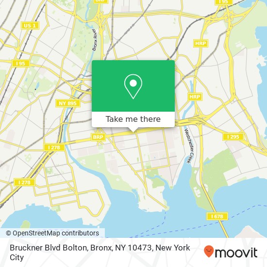 Mapa de Bruckner Blvd Bolton, Bronx, NY 10473