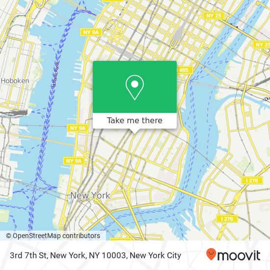 3rd 7th St, New York, NY 10003 map