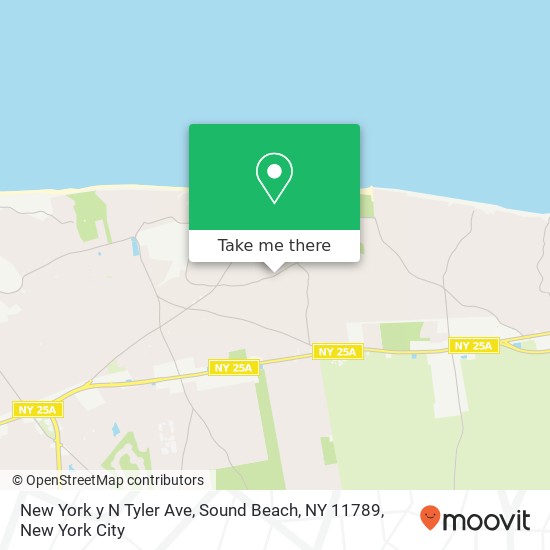 Mapa de New York y N Tyler Ave, Sound Beach, NY 11789