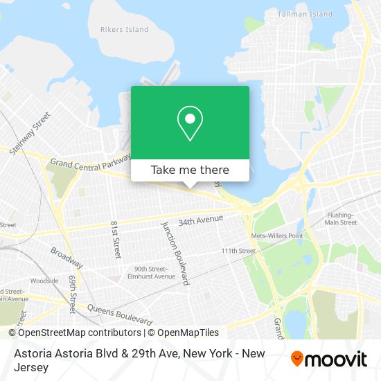 Mapa de Astoria Astoria Blvd & 29th Ave