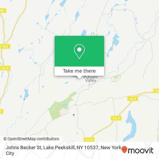 Mapa de Johns Becker St, Lake Peekskill, NY 10537