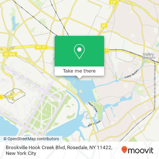 Mapa de Brookville Hook Creek Blvd, Rosedale, NY 11422