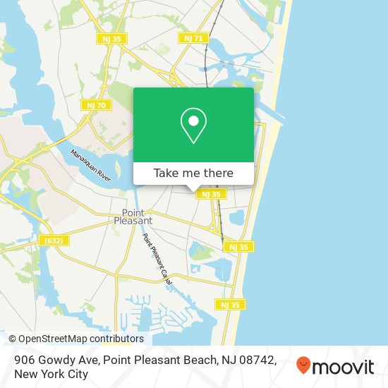 906 Gowdy Ave, Point Pleasant Beach, NJ 08742 map