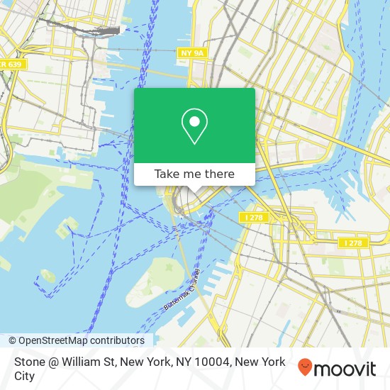 Stone @ William St, New York, NY 10004 map