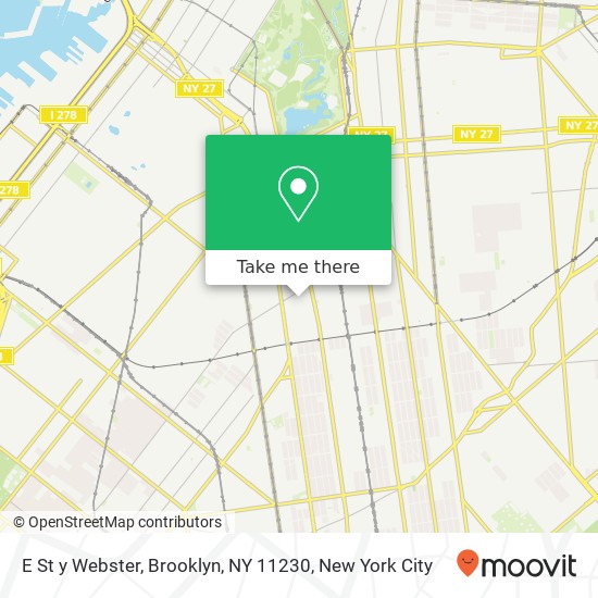 Mapa de E St y Webster, Brooklyn, NY 11230