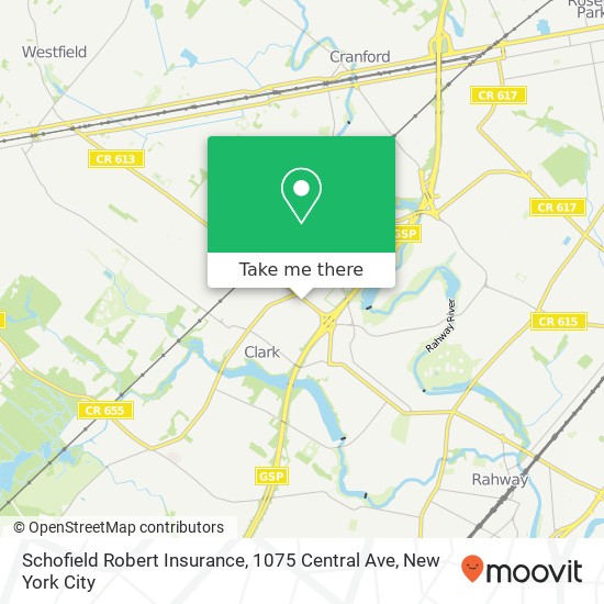 Mapa de Schofield Robert Insurance, 1075 Central Ave