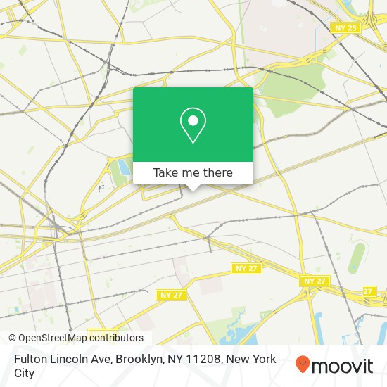 Mapa de Fulton Lincoln Ave, Brooklyn, NY 11208