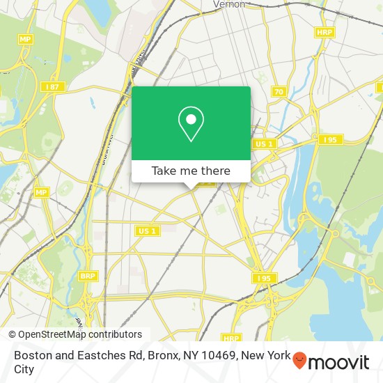 Mapa de Boston and Eastches Rd, Bronx, NY 10469