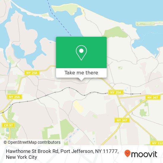 Mapa de Hawthorne St Brook Rd, Port Jefferson, NY 11777