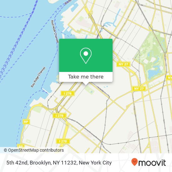 Mapa de 5th 42nd, Brooklyn, NY 11232