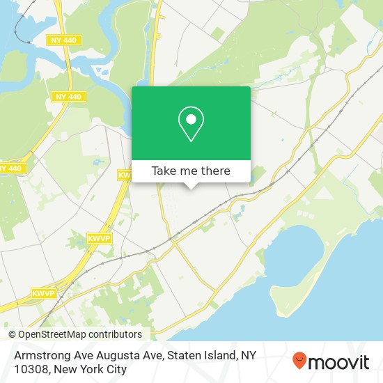Mapa de Armstrong Ave Augusta Ave, Staten Island, NY 10308