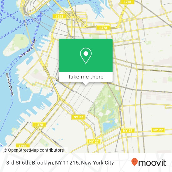 Mapa de 3rd St 6th, Brooklyn, NY 11215