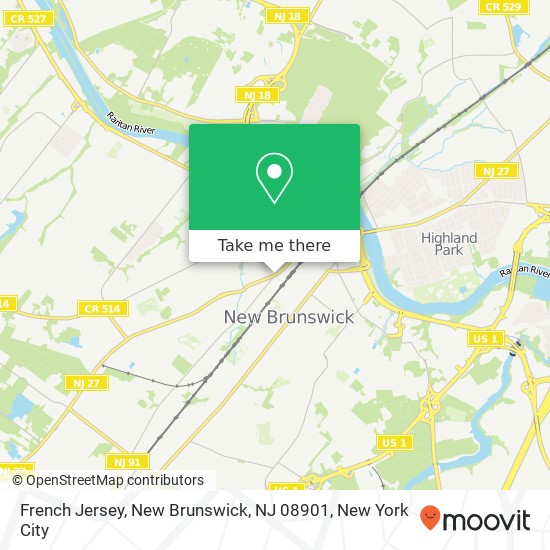 French Jersey, New Brunswick, NJ 08901 map