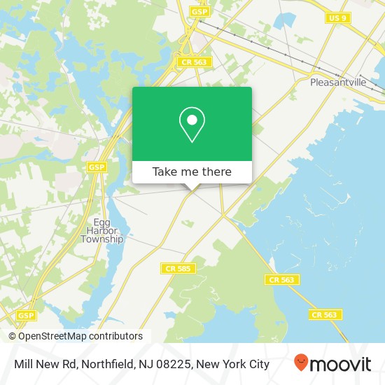 Mapa de Mill New Rd, Northfield, NJ 08225