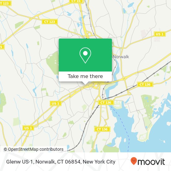 Glenw US-1, Norwalk, CT 06854 map