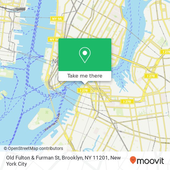 Old Fulton & Furman St, Brooklyn, NY 11201 map