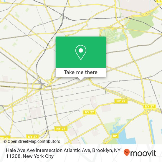 Mapa de Hale Ave Ave intersection Atlantic Ave, Brooklyn, NY 11208
