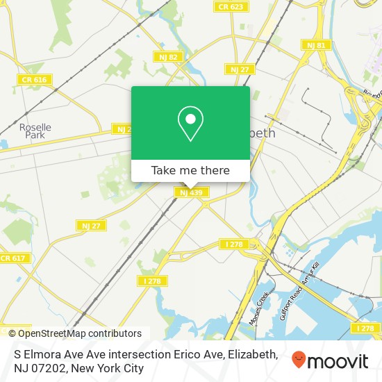 S Elmora Ave Ave intersection Erico Ave, Elizabeth, NJ 07202 map